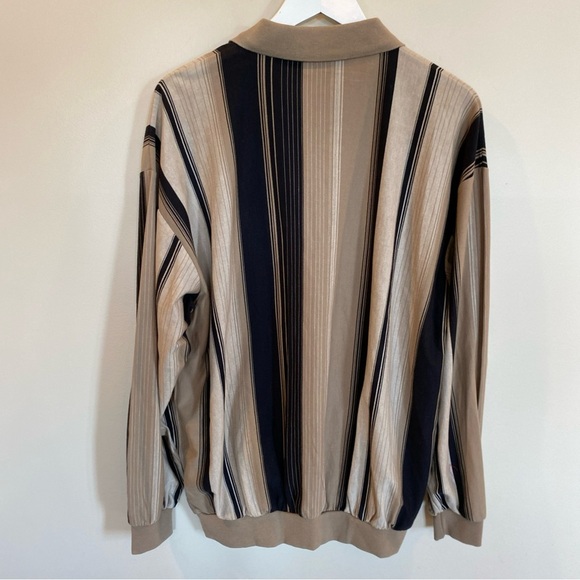 LD Sport International Long Sleeve Polo NWT Large Striped Vintage Preppy Retro - Picture 4 of 5